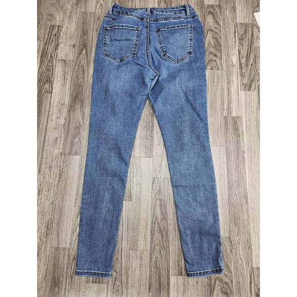 (3/$35) Refuge Miami Jeans Womens 9 Blue High Rise Super Skinny Stretch Denim - Picture 2 of 12